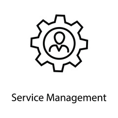 service management line icon