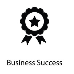 Fototapeta premium success business vector glyph icon