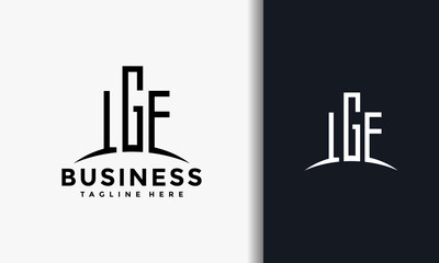 monogram letter LGE logo
