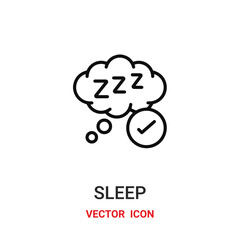 Sleep vector icon. Modern, simple flat vector illustration for website or mobile app.Dream symbol, logo illustration. Pixel perfect vector graphics	