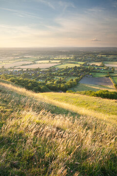 View from the South Downs near Devil's Dyke to the Sussex countryside