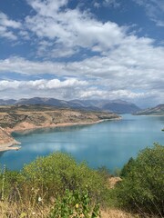 lake and mountains