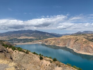 lake and mountains