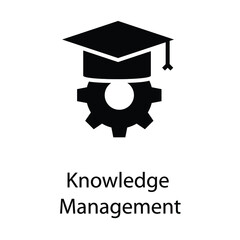 knowledge management vector glyph icon