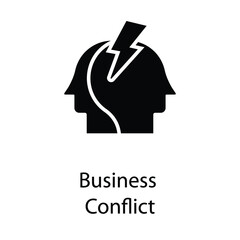business conflict vector glyph icon