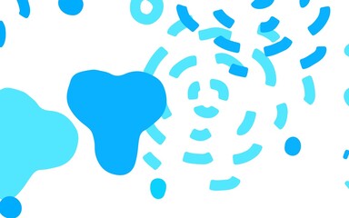 Light BLUE vector texture with abstract forms.