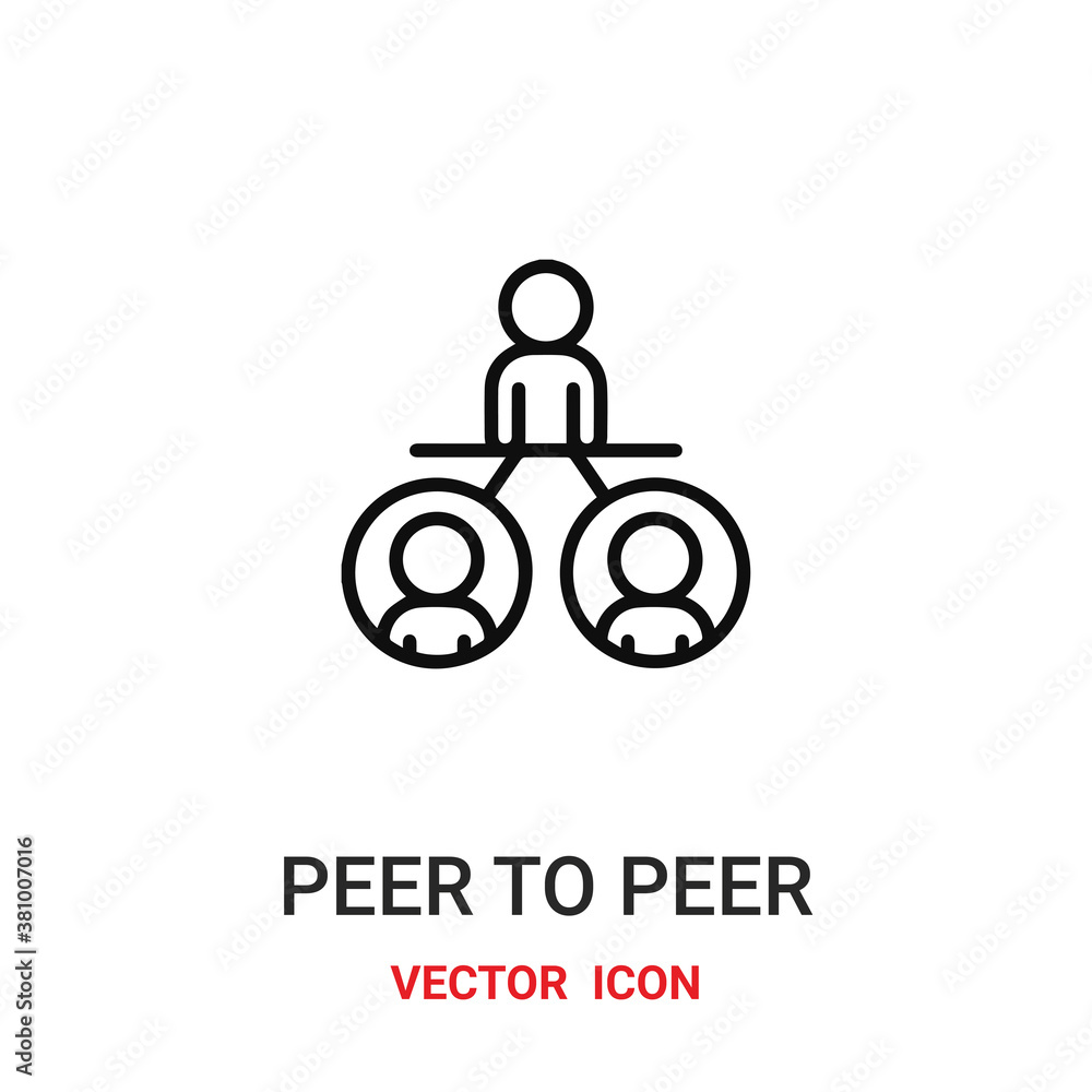 Poster peer to peer vector icon. modern, simple flat vector illustration for website or mobile app.peer to 