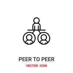 Peer to peer vector icon. Modern, simple flat vector illustration for website or mobile app.Peer to peer symbol, logo illustration. Pixel perfect vector graphics	