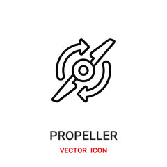 Propeller vector icon. Modern, simple flat vector illustration for website or mobile app.Fan or ventilator symbol, logo illustration. Pixel perfect vector graphics	