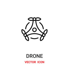 Drone vector icon. Modern, simple flat vector illustration for website or mobile app.Fly symbol, logo illustration. Pixel perfect vector graphics	