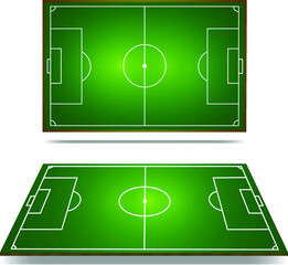 soccer field perspective vector graphics realistic
