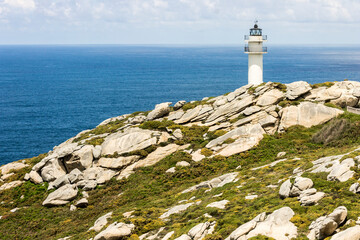 Fototapeta na wymiar Xove, Spain, The lighthouse of Punta Roncadoira in Galicia