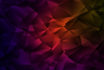 Fototapeta premium Dark Green, Red vector shining triangular background.