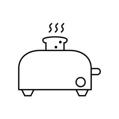 Unique Toaster Line Vector Icon outline style