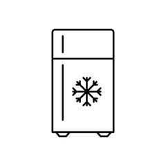 Fridge icon vector outline style sign and symbols