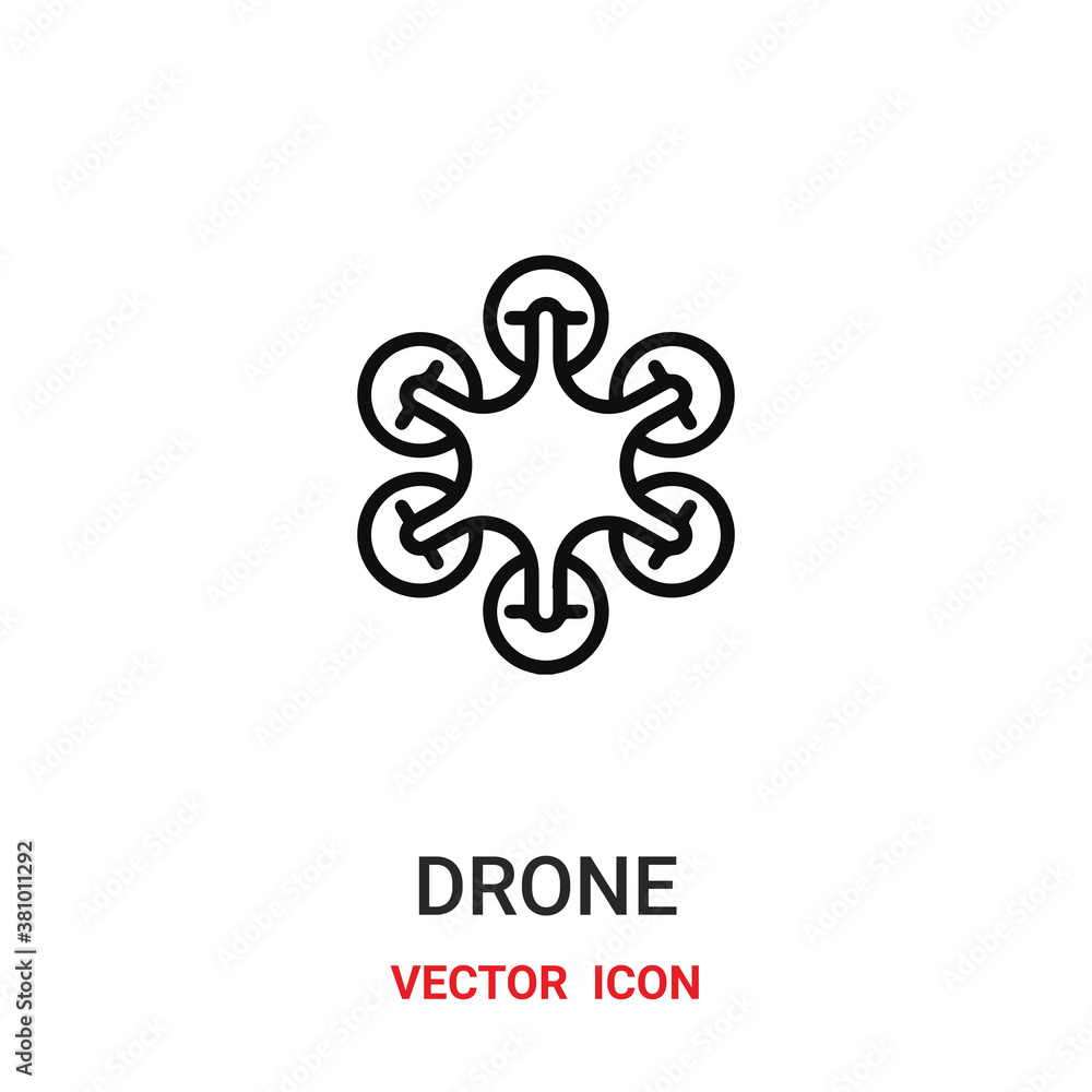 Poster drone icon vector symbol. drone symbol icon vector for your design. modern outline icon for your web