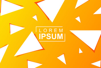 Yellow gradient abstract background design, random paper triangle vector illustration. eps10