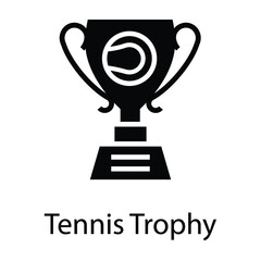 tennis award trophy glyph icon