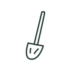 garden shovel line style icon vector design