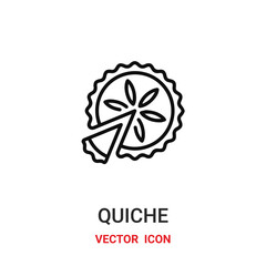 Quiche vector icon. Modern, simple flat vector illustration for website or mobile app.Meat pie symbol, logo illustration. Pixel perfect vector graphics	