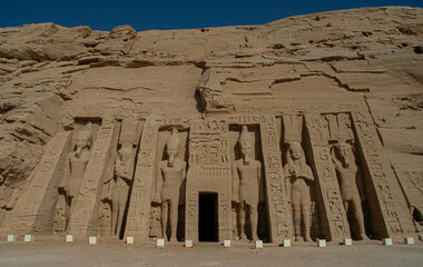 Architecture from historical place, Abu simbel temple, Egypt 2018 september