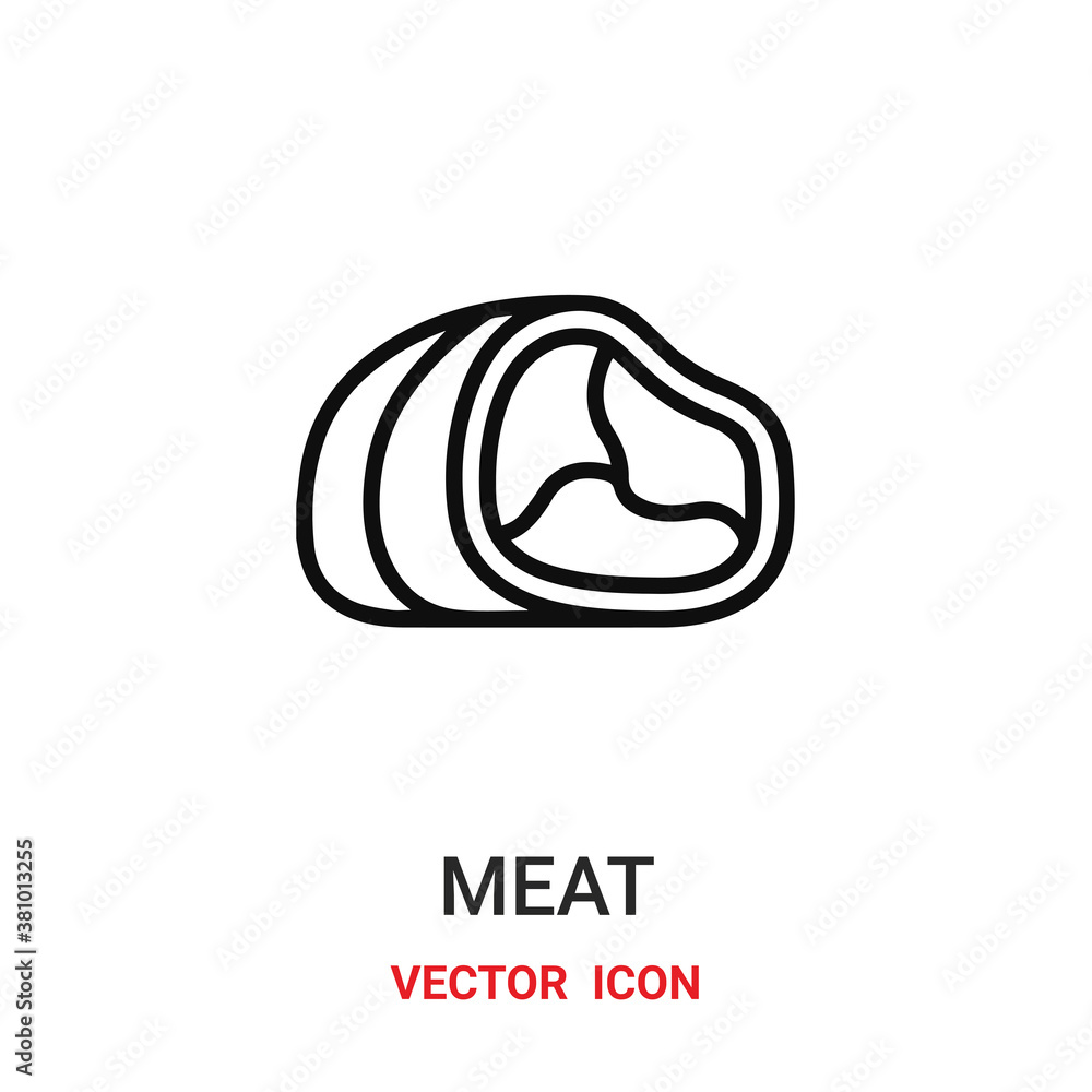 Aufkleber meat icon vector symbol. meat symbol icon vector for your design. modern outline icon for your websi