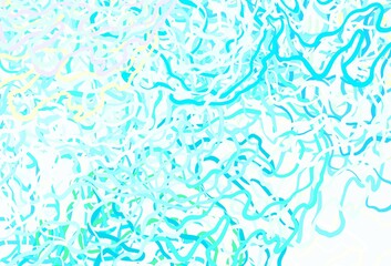 Fototapeta premium Light Blue, Yellow vector pattern with spheres, lines.