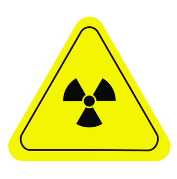 Radiation danger. Radiation triangular sign. Radiation Hazard Sign. Symbol of radioactive threat alert. laboratory warning sign