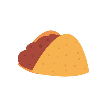 mexican taco free form style icon vector design