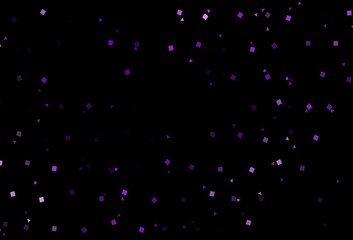Dark Purple vector template with crystals, circles, squares.