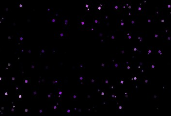 Dark Purple vector template with crystals, circles, squares.