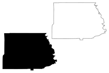 Copiah County, Mississippi (U.S. county, United States of America, USA, U.S., US) map vector illustration, scribble sketch Copiah map