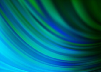 Fototapeta premium Light Blue, Green vector background with bent lines. An elegant bright illustration with gradient. Textured wave pattern for backgrounds.