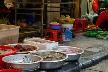 The busy bustling action in the French Quarter of Hanoi Vietnam
