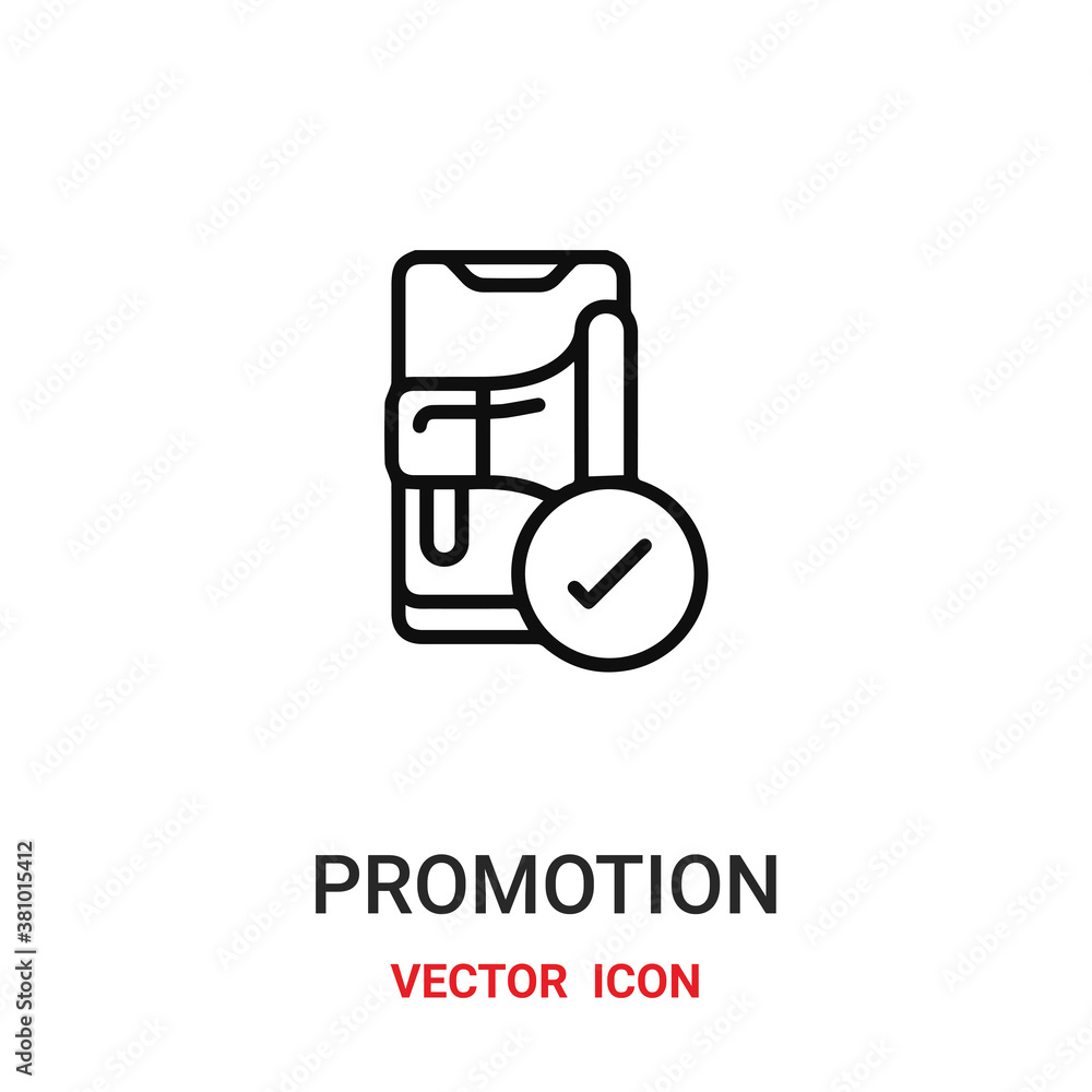Poster promotion icon vector symbol. promotion symbol icon vector for your design. modern outline icon for 