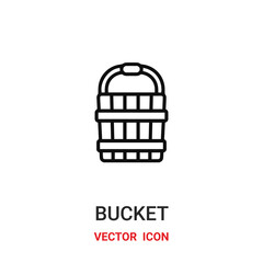 Bucket vector icon. Modern, simple flat vector illustration for website or mobile app. Bucket symbol, logo illustration. Pixel perfect vector graphics	