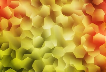 Light Red, Yellow vector gradient triangles template.