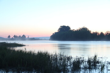 sunrise over the lake