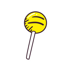 pop art sweet candy line and fill style icon vector design