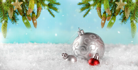 Flatley Christmas. Festive Christmas background. New Year's and Christmas. Christmas card...