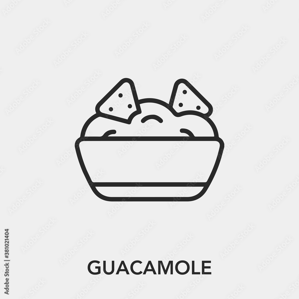 Poster guacamole icon vector. linear style sign for mobile concept and web design. guacamole symbol illustr