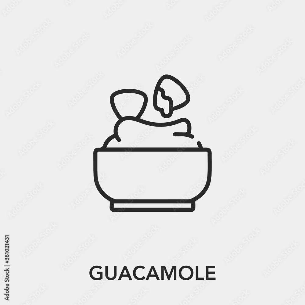 Poster guacamole icon vector. linear style sign for mobile concept and web design. guacamole symbol illustr