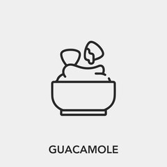 guacamole icon vector. Linear style sign for mobile concept and web design. guacamole symbol illustration. Pixel vector graphics - Vector.	