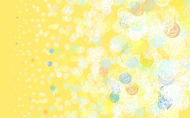 Light Blue, Yellow vector natural artwork with roses.