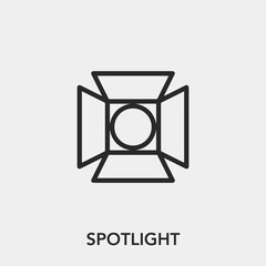 spotlight icon vector. Linear style sign for mobile concept and web design. spotlight symbol illustration. Pixel vector graphics - Vector.	