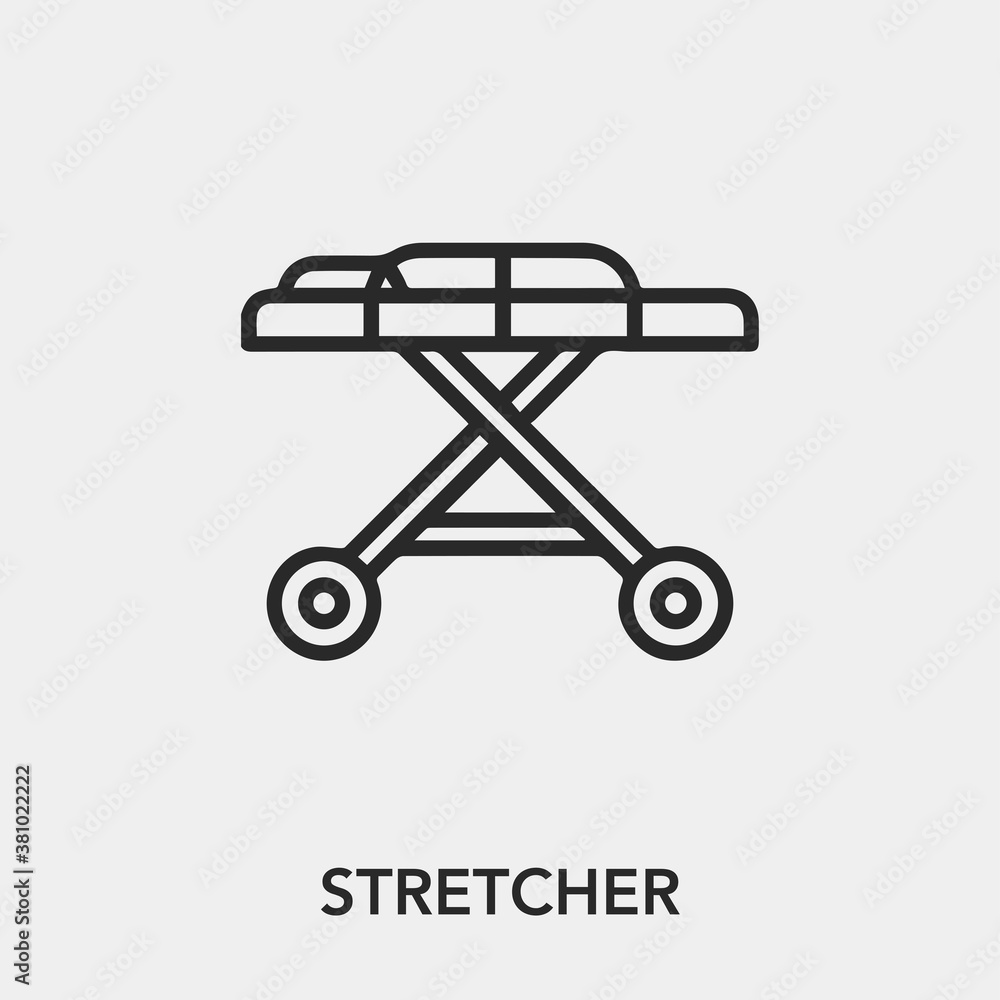 Poster stretcher icon vector. linear style sign for mobile concept and web design. stretcher symbol illustr