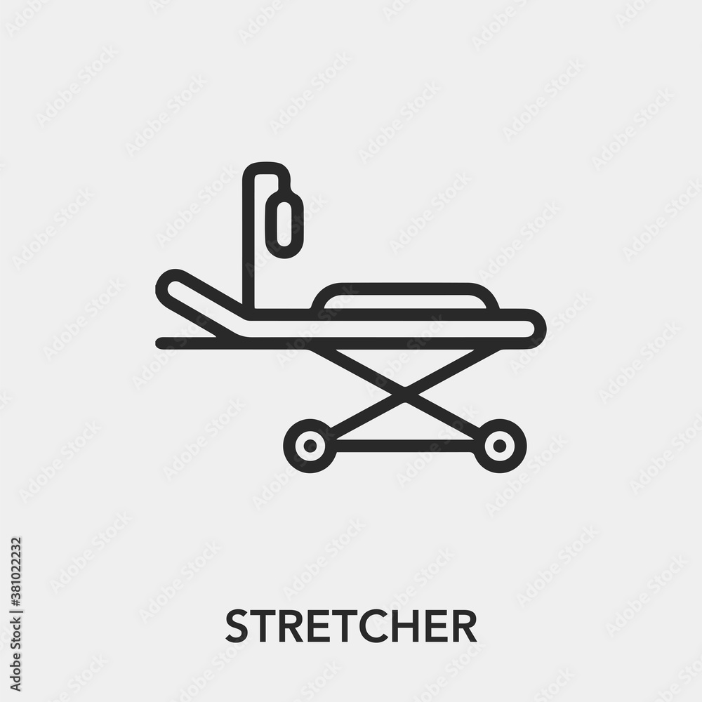 Poster stretcher icon vector. linear style sign for mobile concept and web design. stretcher symbol illustr