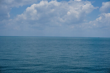 Beautiful clear blue sky and white clouds
