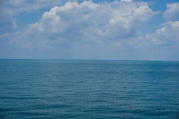 Beautiful clear blue sky and white clouds