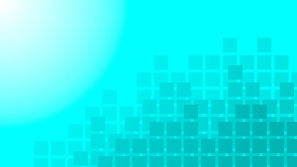 Abstract background of blue green squares